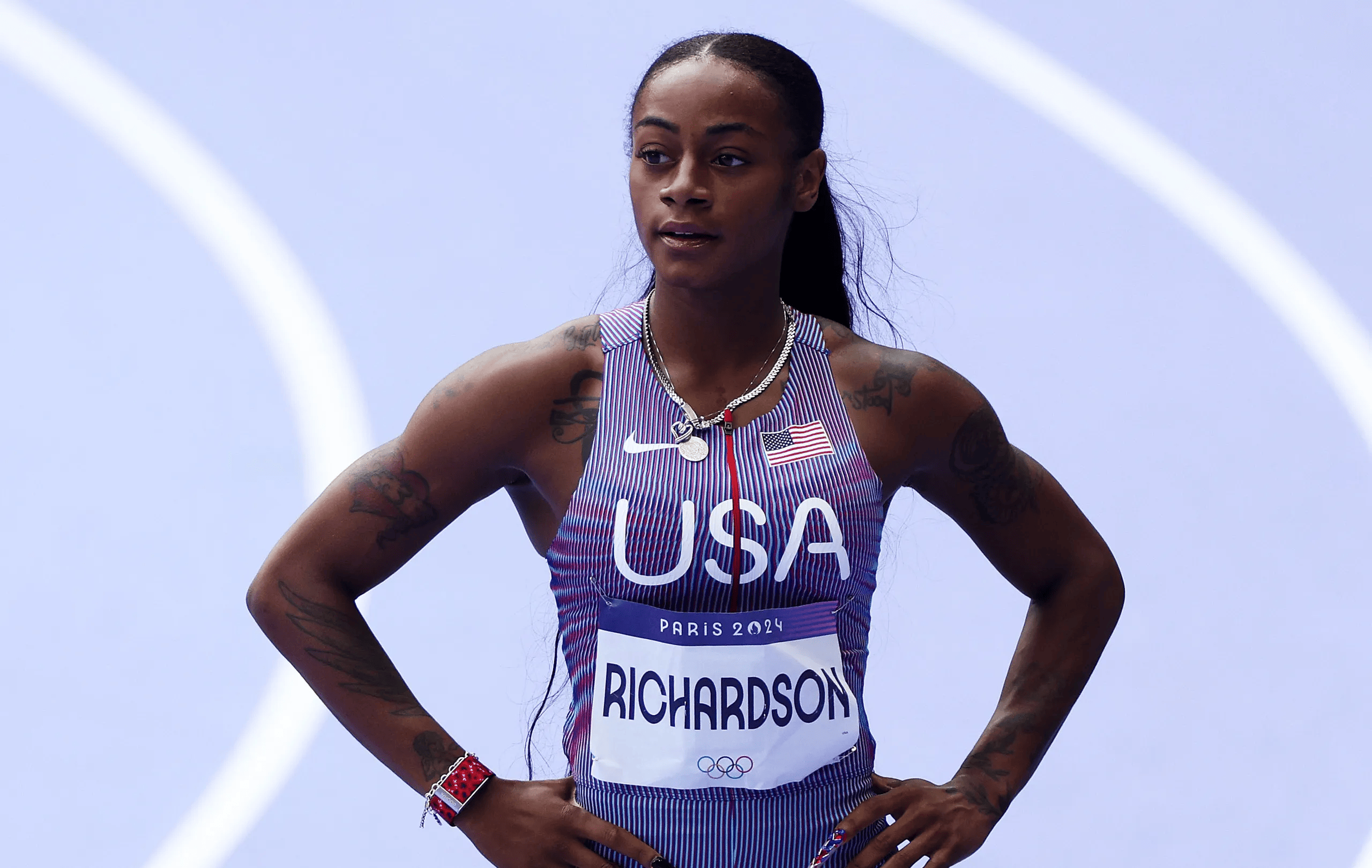 JUST IN: Olympians excel as Richardson defeats Alfred in the 100 meters.